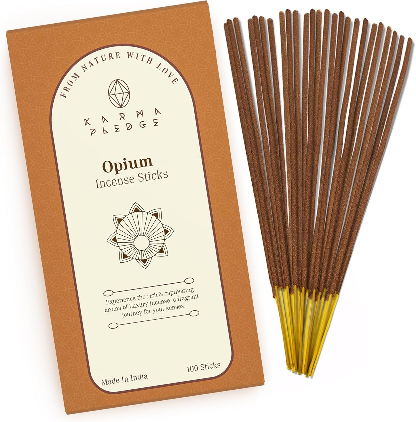 Incense Sticks, White Sage Incense, Made with Natural Ingredients, Hand Rolled Aromatic Masala, 40 Stick Pack, 45-60 Minute Burn Time, Best for Home Fragrance, Meditation, Yoga, Spiritual Healing