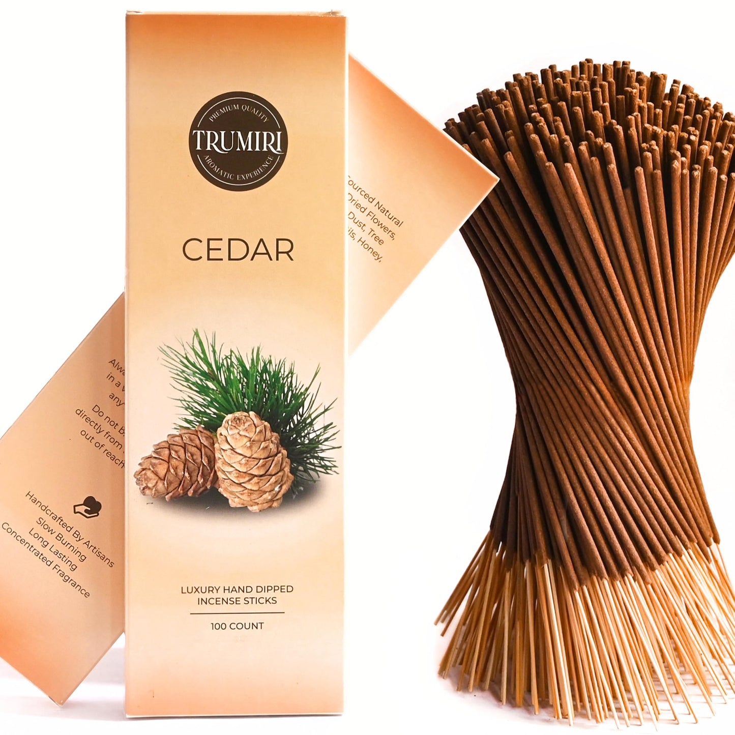 Pine Incense Sticks - Bulk Pack of 100 Insence-Sticks - Made with Natural Pino Oil - Scented Incienso Aromaticos Non Toxic Inscent Insense