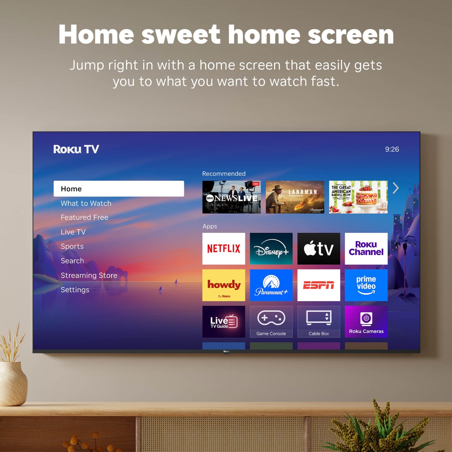 Roku Smart TV – 43-Inch Select Series, 4K HDR TV – RokuTV with Enhanced Voice Remote – Flat Screen LED Television with Wi-Fi for Streaming Live Local News, Sports, Family Entertainment