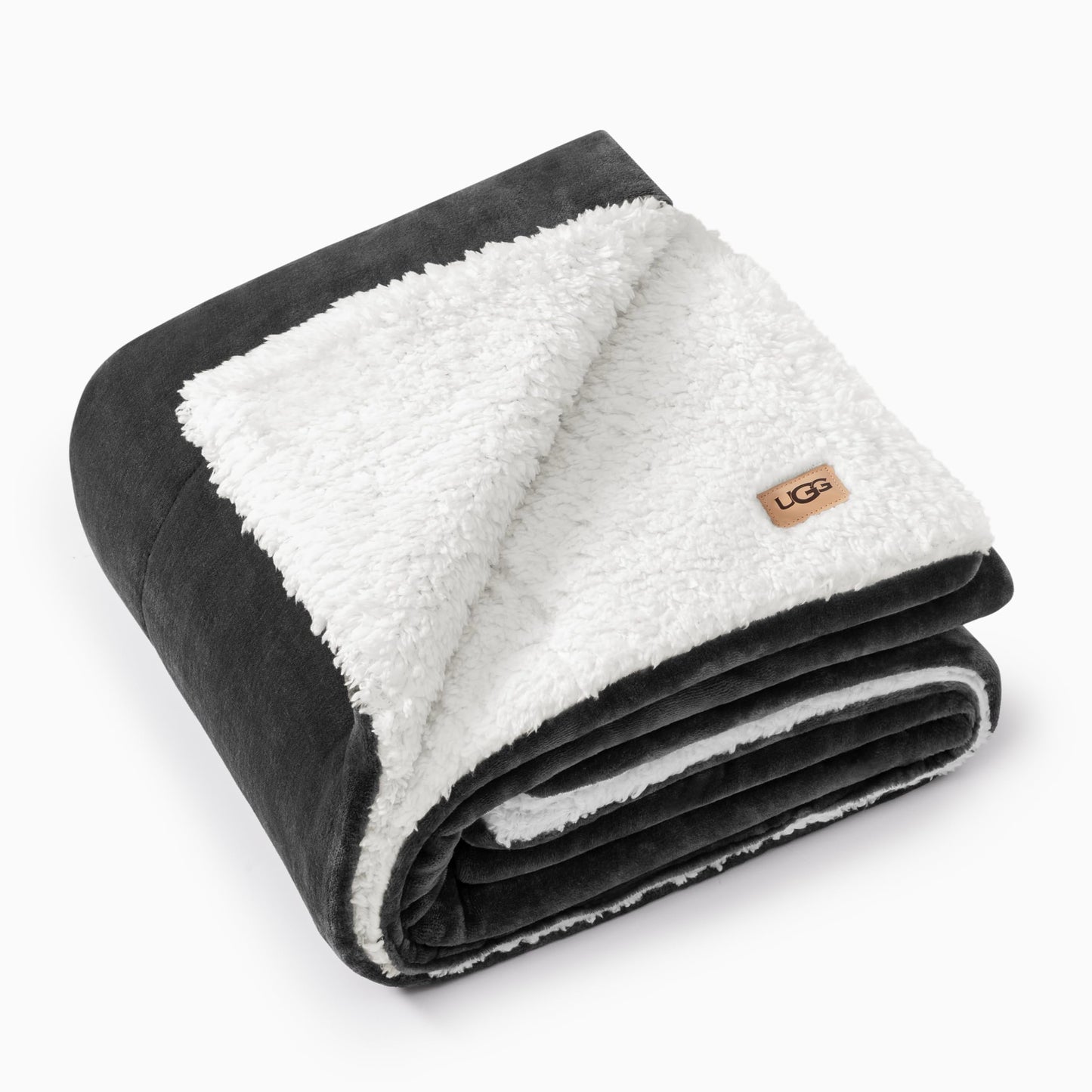 UGG Nita King/California King Blanket Fleece Fluffy Reversible Soft Fuzzy Bedding Cozy Plush Warm Oversized Blanket Machine Washable Bedroom Decor for Big Couch Bed, 110-inch x 90-inch, White Snow