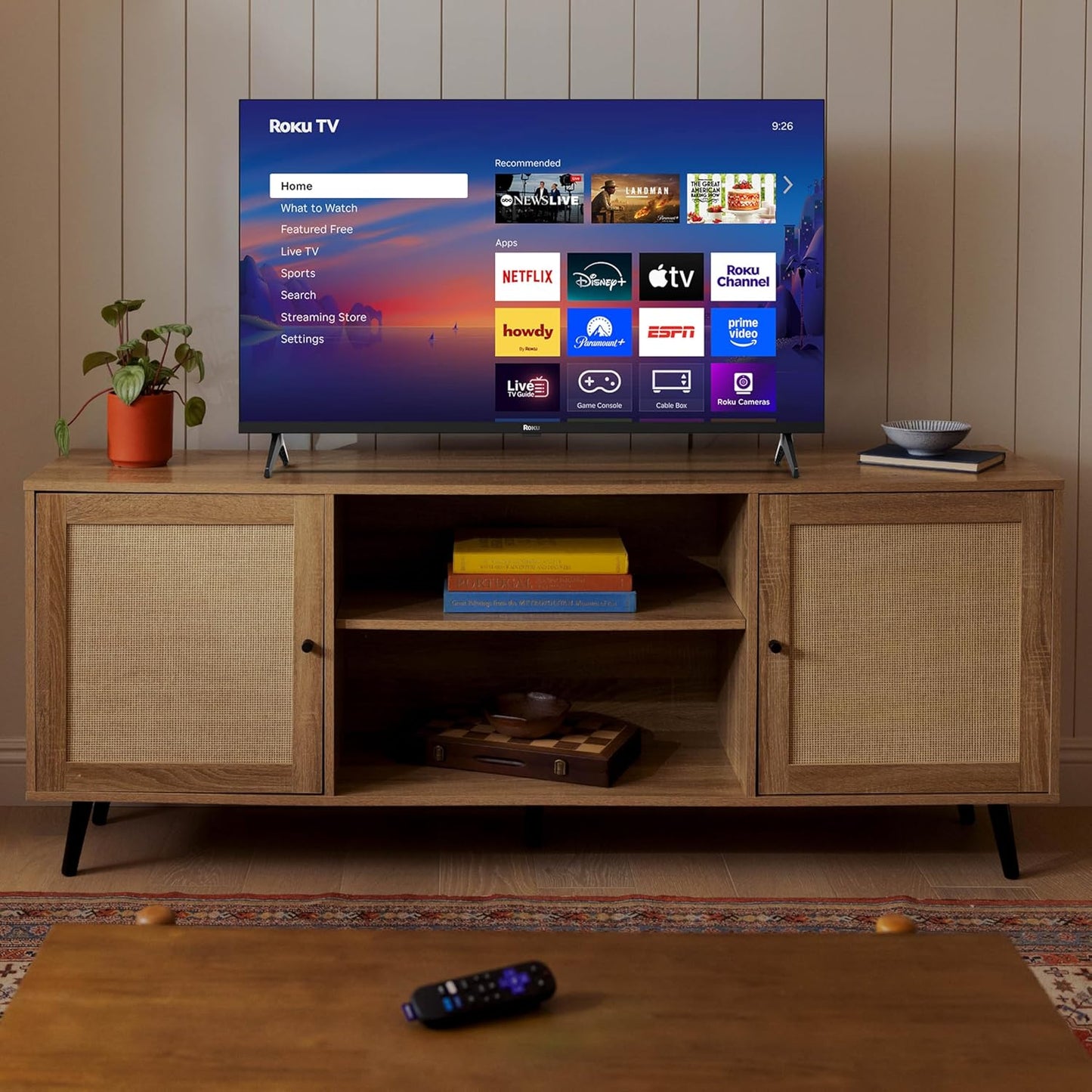 Roku Smart TV 2025 – 40-Inch Select Series, 1080p Full HD TV – Roku TV with Voice Remote – Flat Screen LED Television with Wi-Fi for Streaming Live Local News, Sports, Family Entertainment