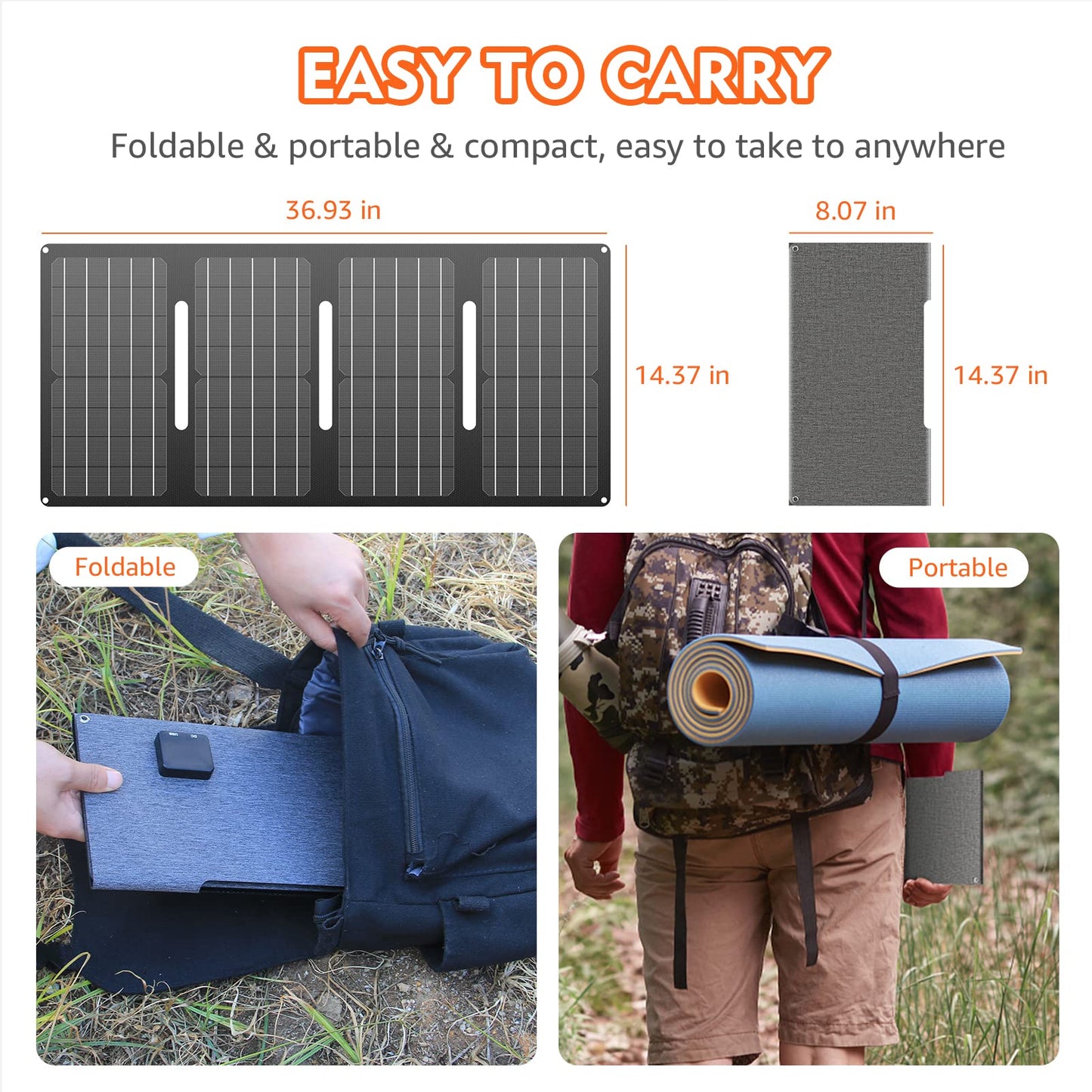 Solar Powered Generator 300W Rated, Portable Solar Generator Power Station with Solar Panels 40W Included, 220Wh Sola Power Bank with AC Outlet 110V Pure Sine Wave for Home Use Camping Outdoor
