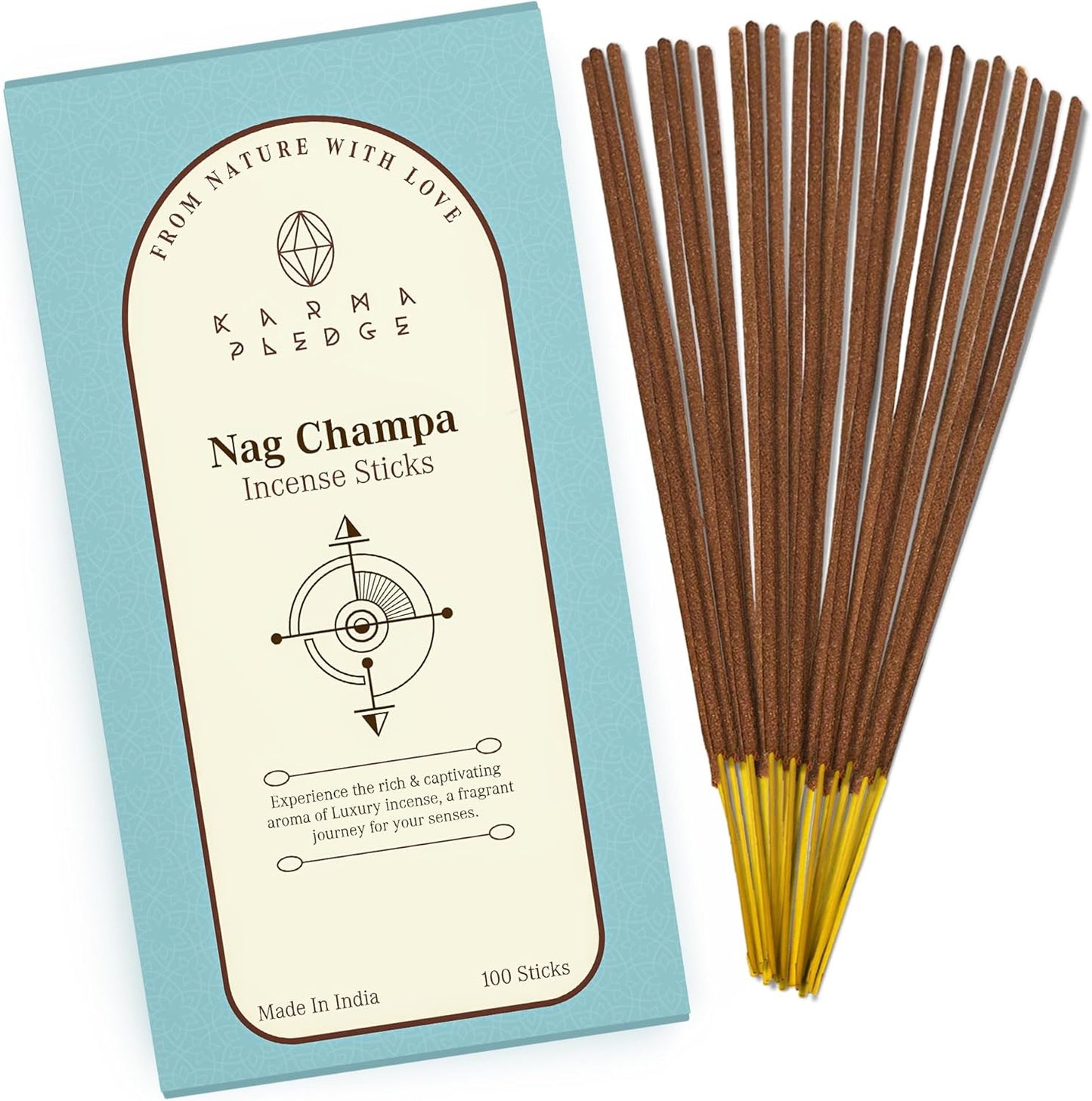 Incense Sticks, White Sage Incense, Made with Natural Ingredients, Hand Rolled Aromatic Masala, 40 Stick Pack, 45-60 Minute Burn Time, Best for Home Fragrance, Meditation, Yoga, Spiritual Healing