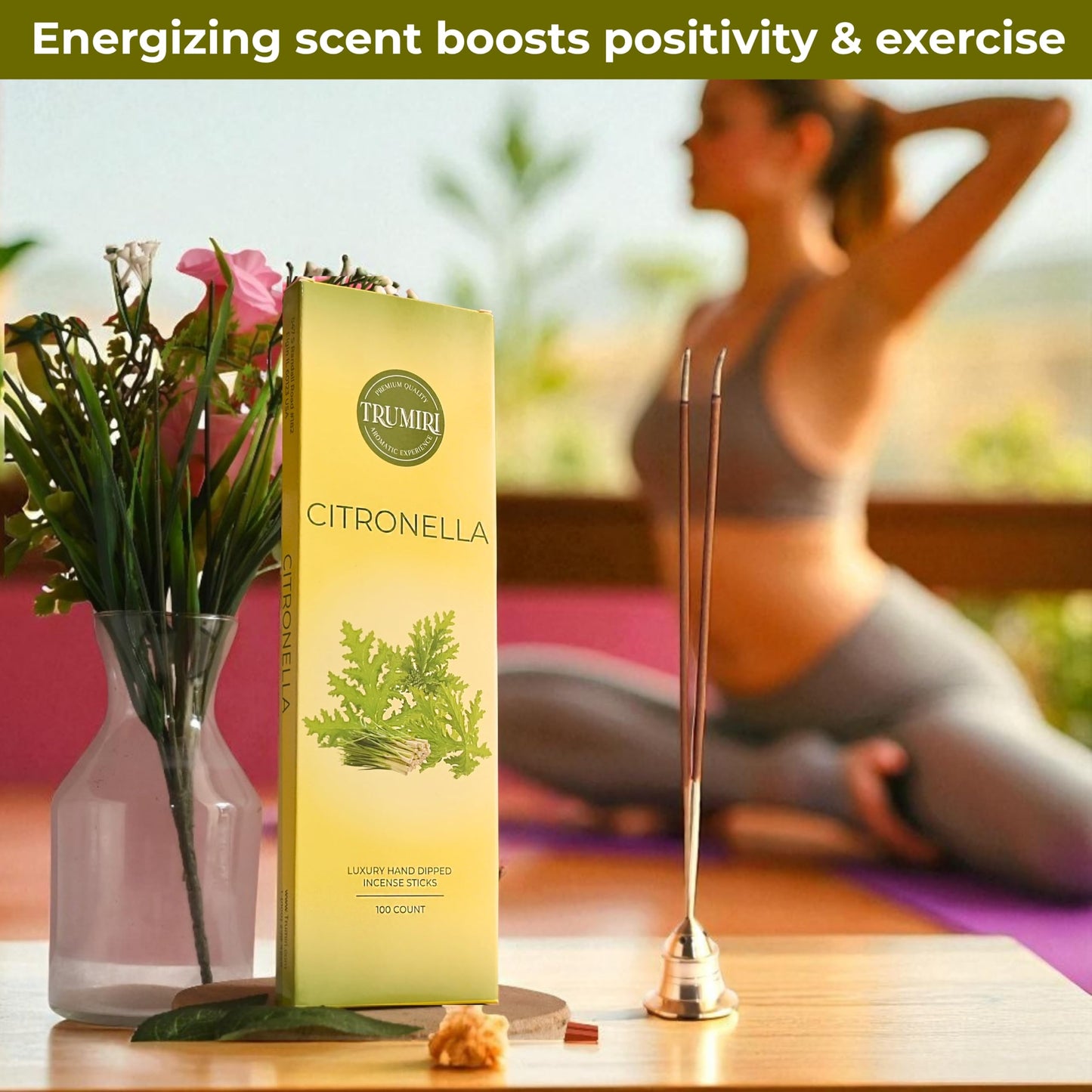 Pine Incense Sticks - Bulk Pack of 100 Insence-Sticks - Made with Natural Pino Oil - Scented Incienso Aromaticos Non Toxic Inscent Insense