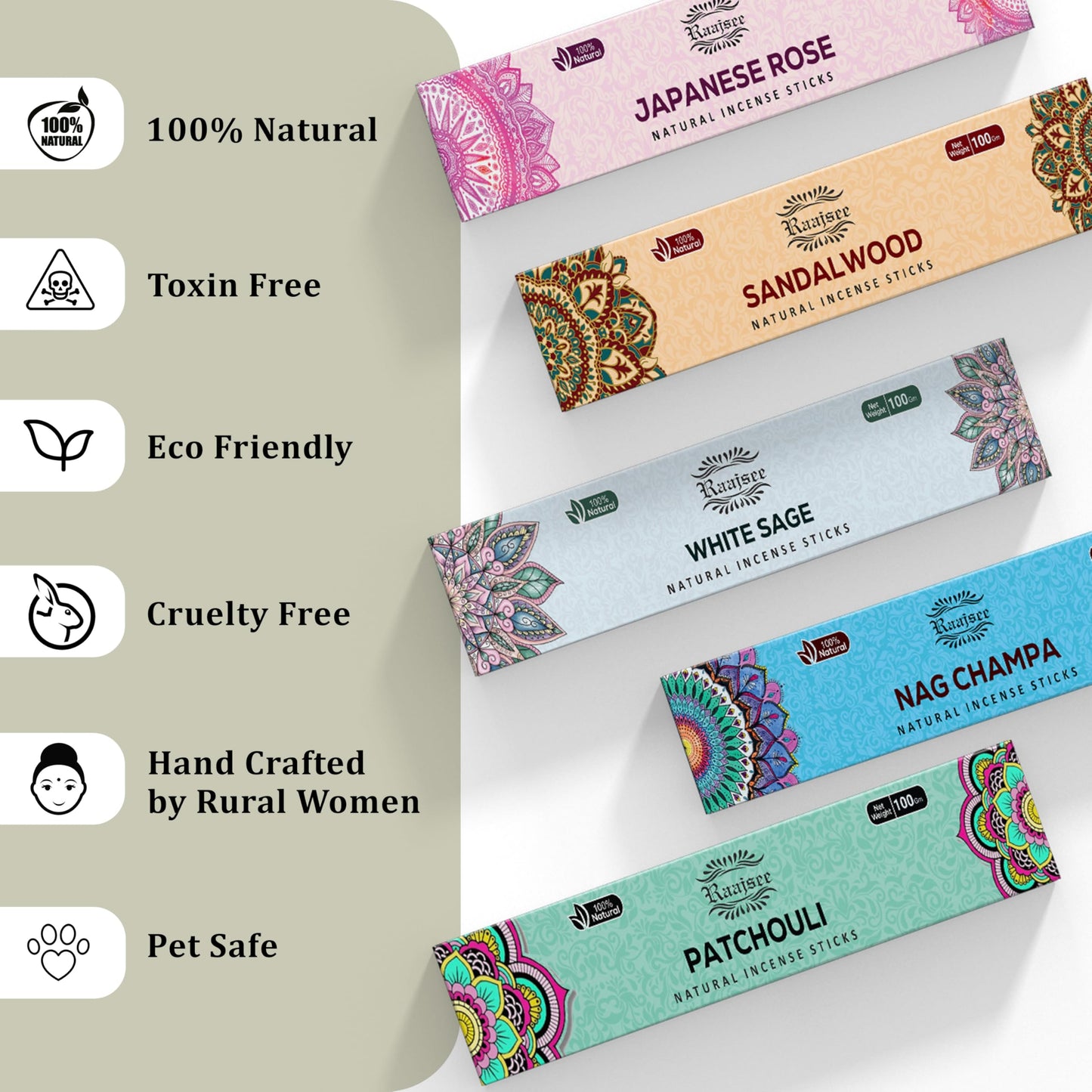 Raajsee Dragons Blood Incense Sticks (180 gm), 100% Pure Organic Natural Hand Rolled Free from Chemicals, (Pack of 12) Visit The raajsee Store