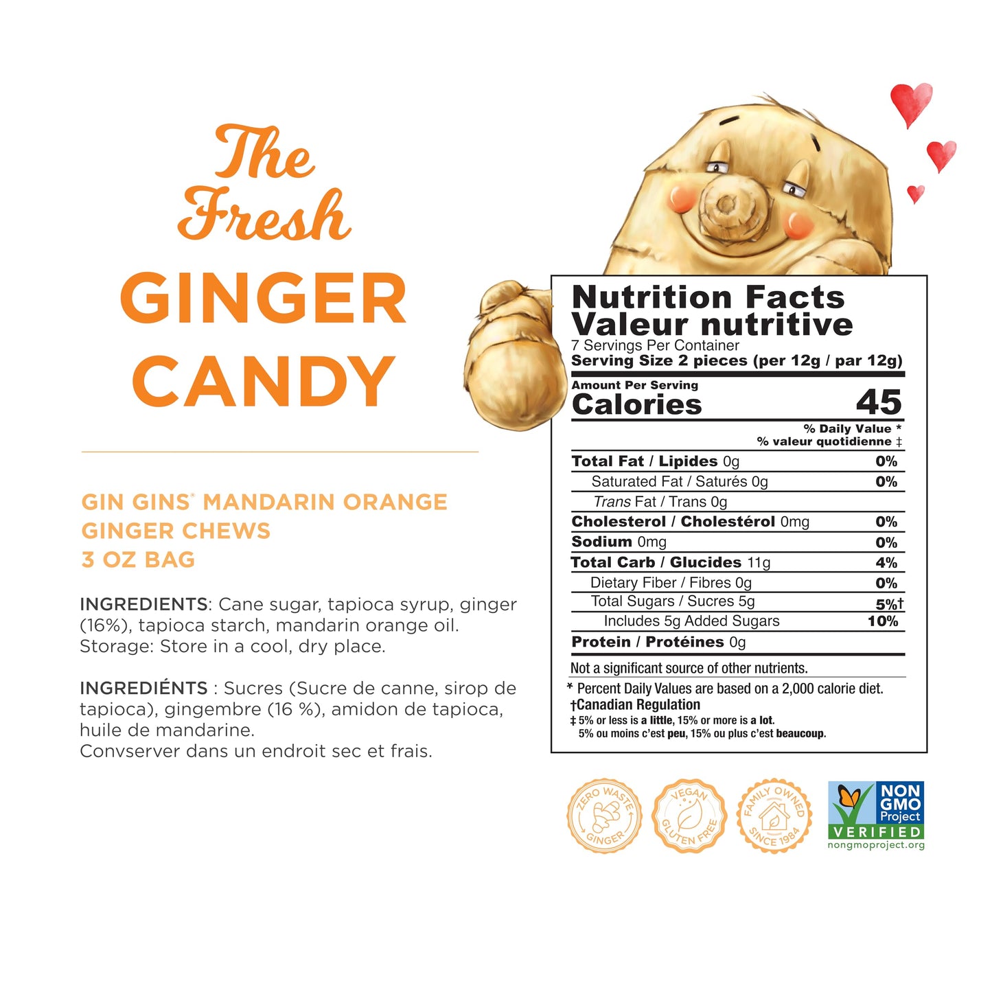 GIN GINS Ginger Chews – Natural Fresh Ginger Candy by The Ginger People – Individually Wrapped Healthy Candy – Original, Apple, Peanut and Turmeric Flavors – Variety Pack – 4 x 3oz bag each flavor (Pack of 4 bags)