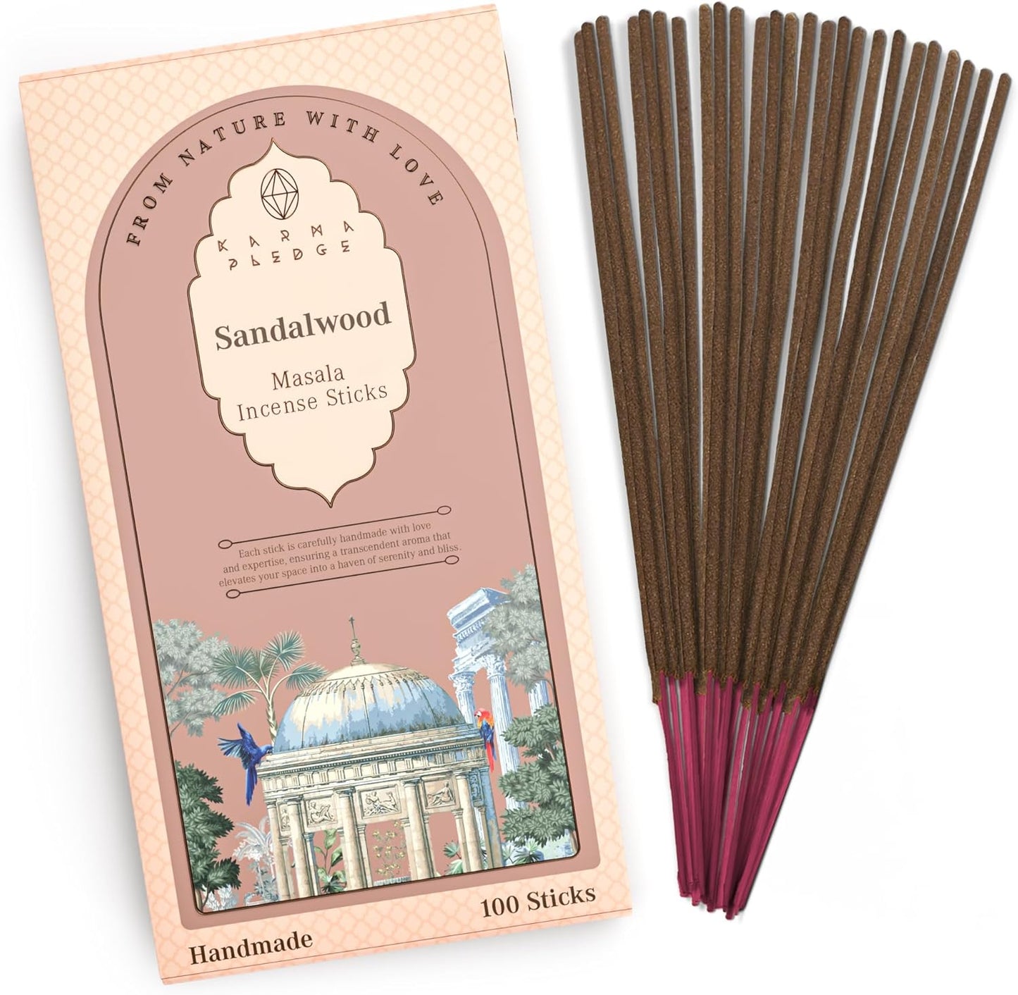 Incense Sticks, White Sage Incense, Made with Natural Ingredients, Hand Rolled Aromatic Masala, 40 Stick Pack, 45-60 Minute Burn Time, Best for Home Fragrance, Meditation, Yoga, Spiritual Healing