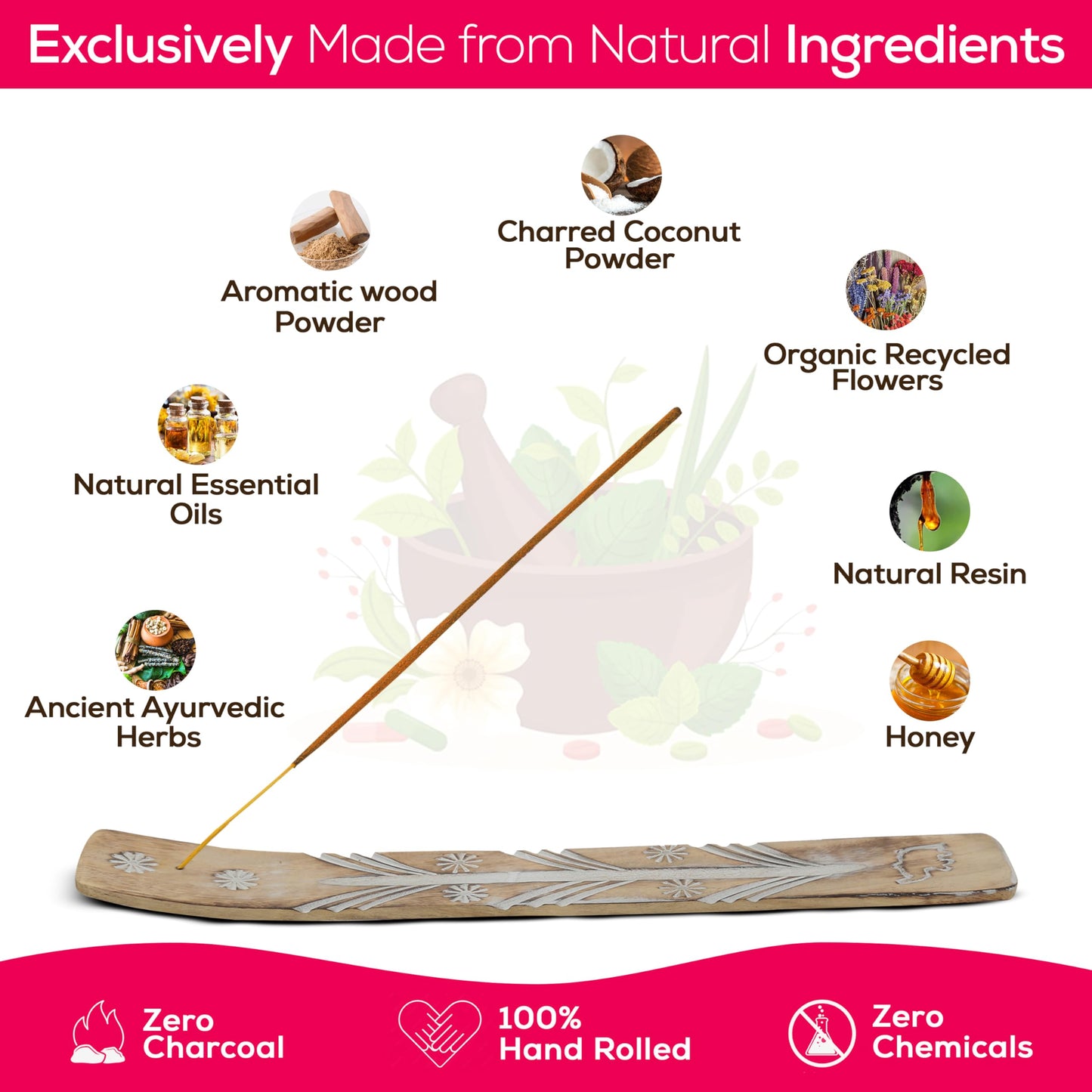 Satya Divine Blessings Incense Sticks, Satya Bng (Bangalore) Insenses 15gmx12 Pack with Raajsee Incense Holder Bundle, Satya Nagchampa Natural Incense