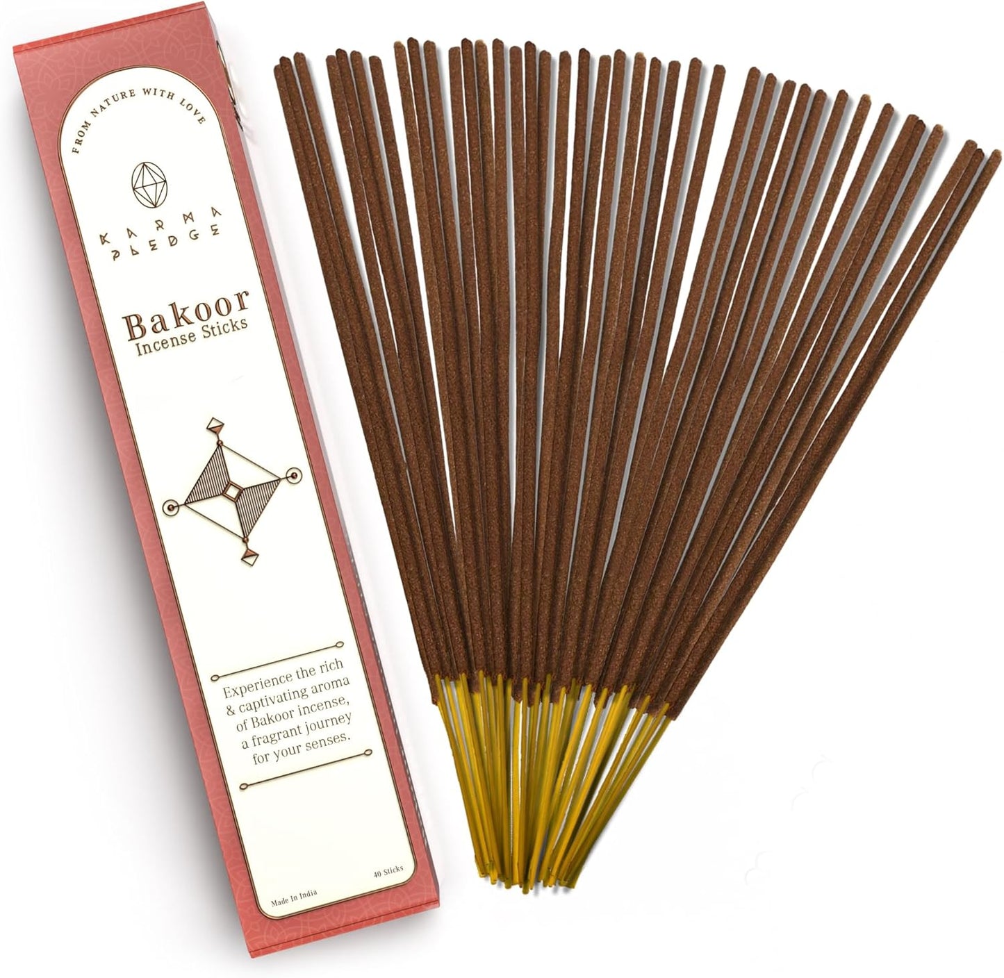 Incense Sticks, White Sage Incense, Made with Natural Ingredients, Hand Rolled Aromatic Masala, 40 Stick Pack, 45-60 Minute Burn Time, Best for Home Fragrance, Meditation, Yoga, Spiritual Healing