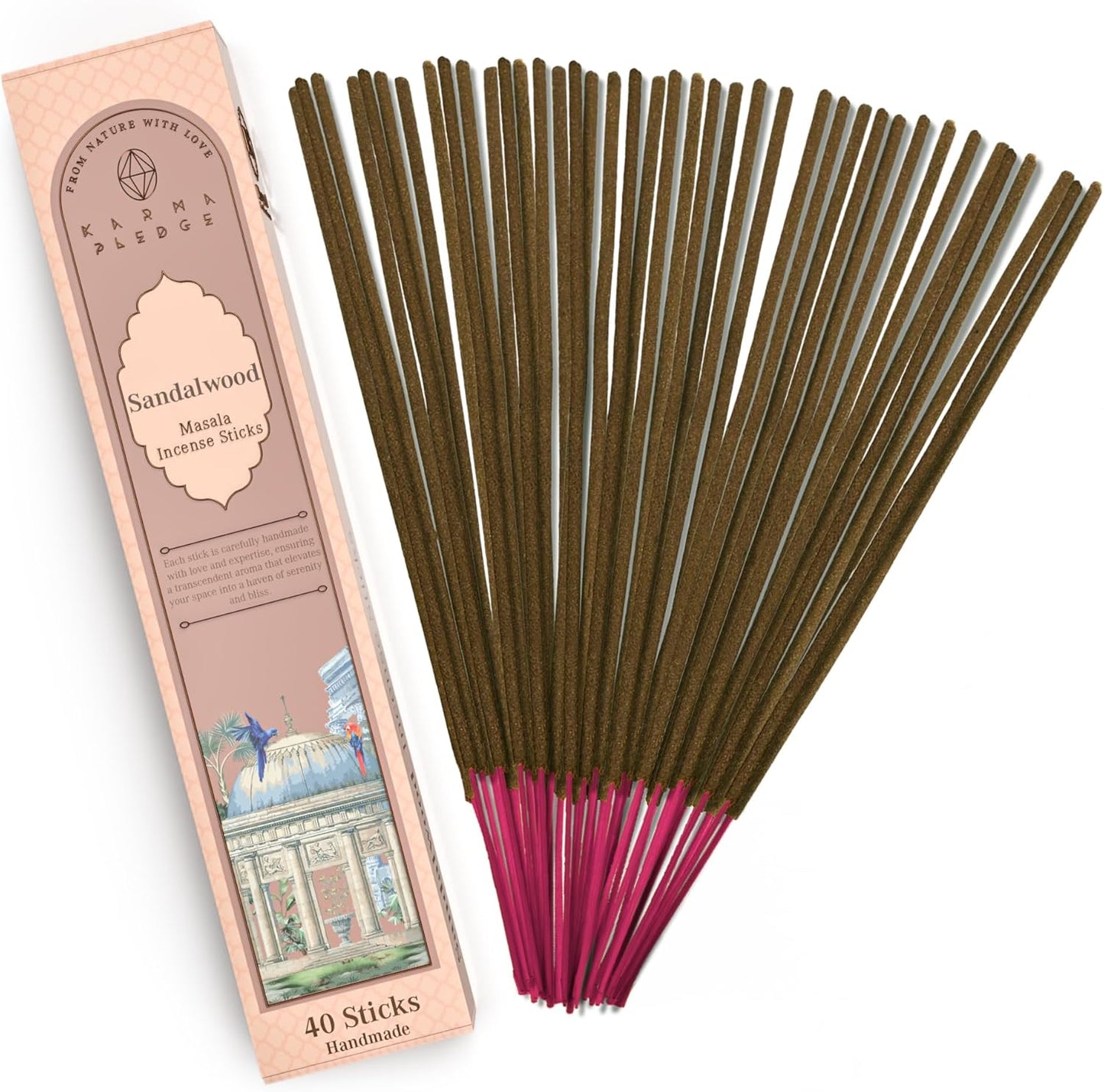 Incense Sticks, White Sage Incense, Made with Natural Ingredients, Hand Rolled Aromatic Masala, 40 Stick Pack, 45-60 Minute Burn Time, Best for Home Fragrance, Meditation, Yoga, Spiritual Healing