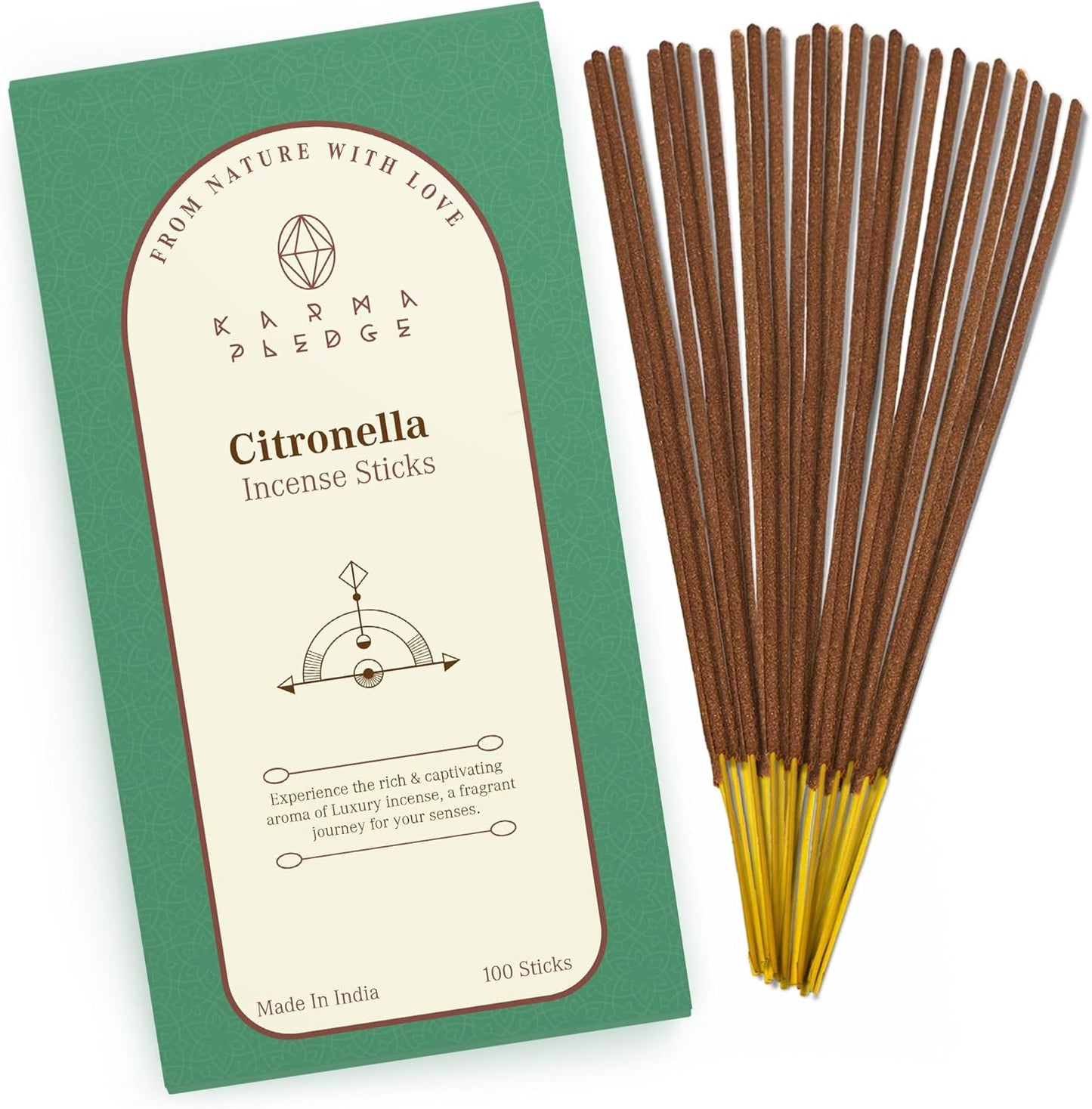 Incense Sticks, White Sage Incense, Made with Natural Ingredients, Hand Rolled Aromatic Masala, 40 Stick Pack, 45-60 Minute Burn Time, Best for Home Fragrance, Meditation, Yoga, Spiritual Healing