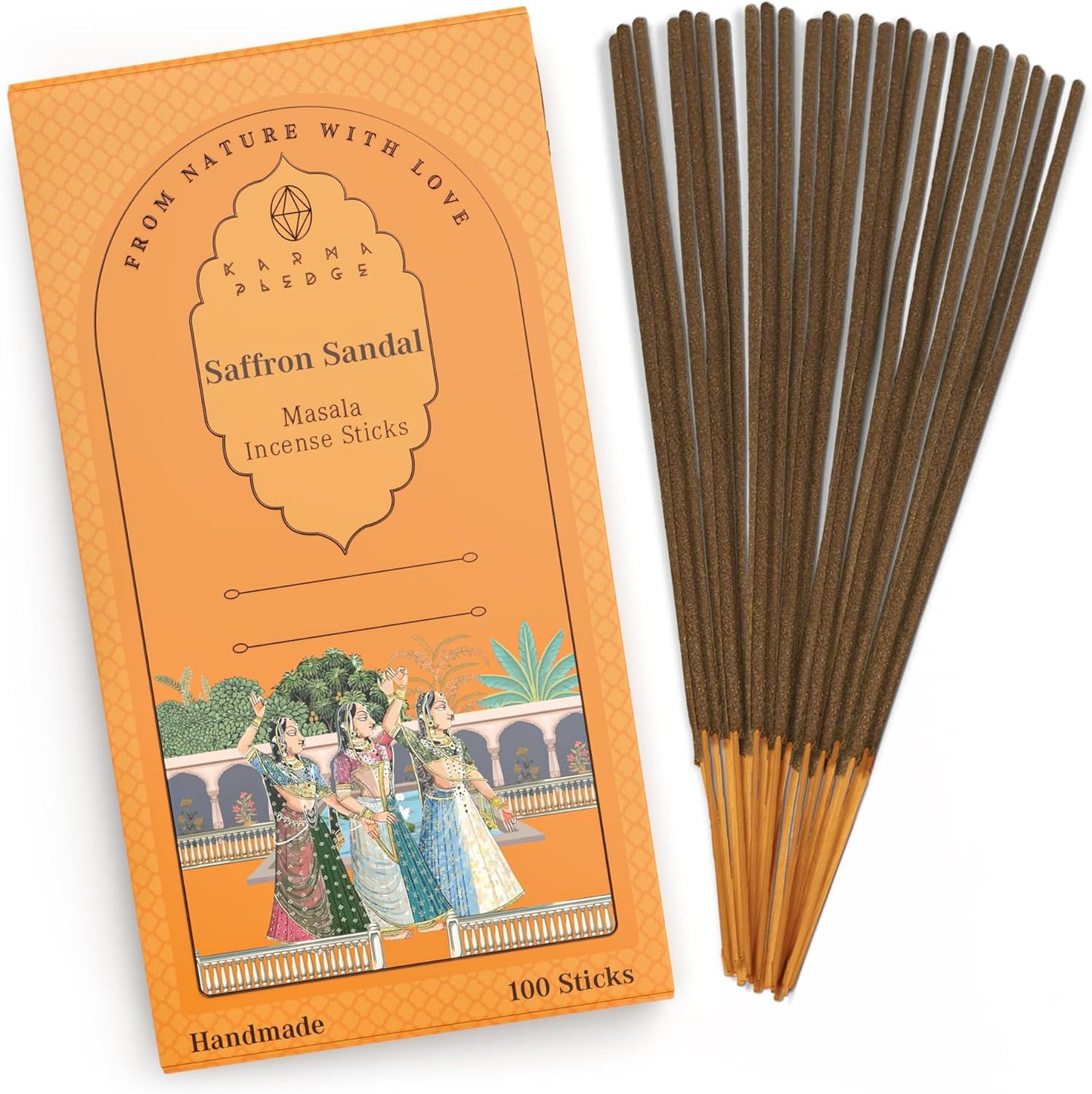 Incense Sticks, White Sage Incense, Made with Natural Ingredients, Hand Rolled Aromatic Masala, 40 Stick Pack, 45-60 Minute Burn Time, Best for Home Fragrance, Meditation, Yoga, Spiritual Healing