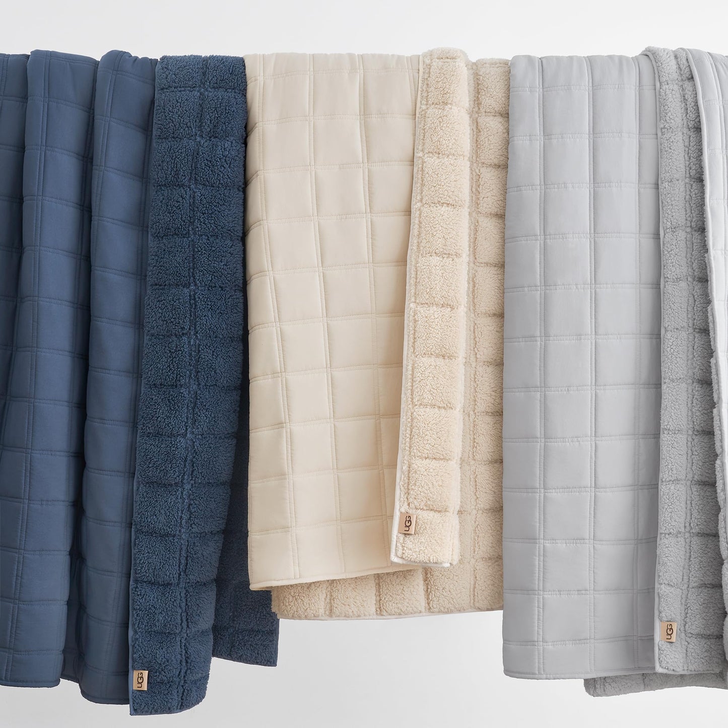 UGG Gizelle Full/Queen Quilt Set with 2 Pillow Shams Lightweight Bedding with Fluffy Reverse, All Season Washable & Hypoallergenic Bedding for Apartment or Dorm Essentials, Full/Queen, Cream