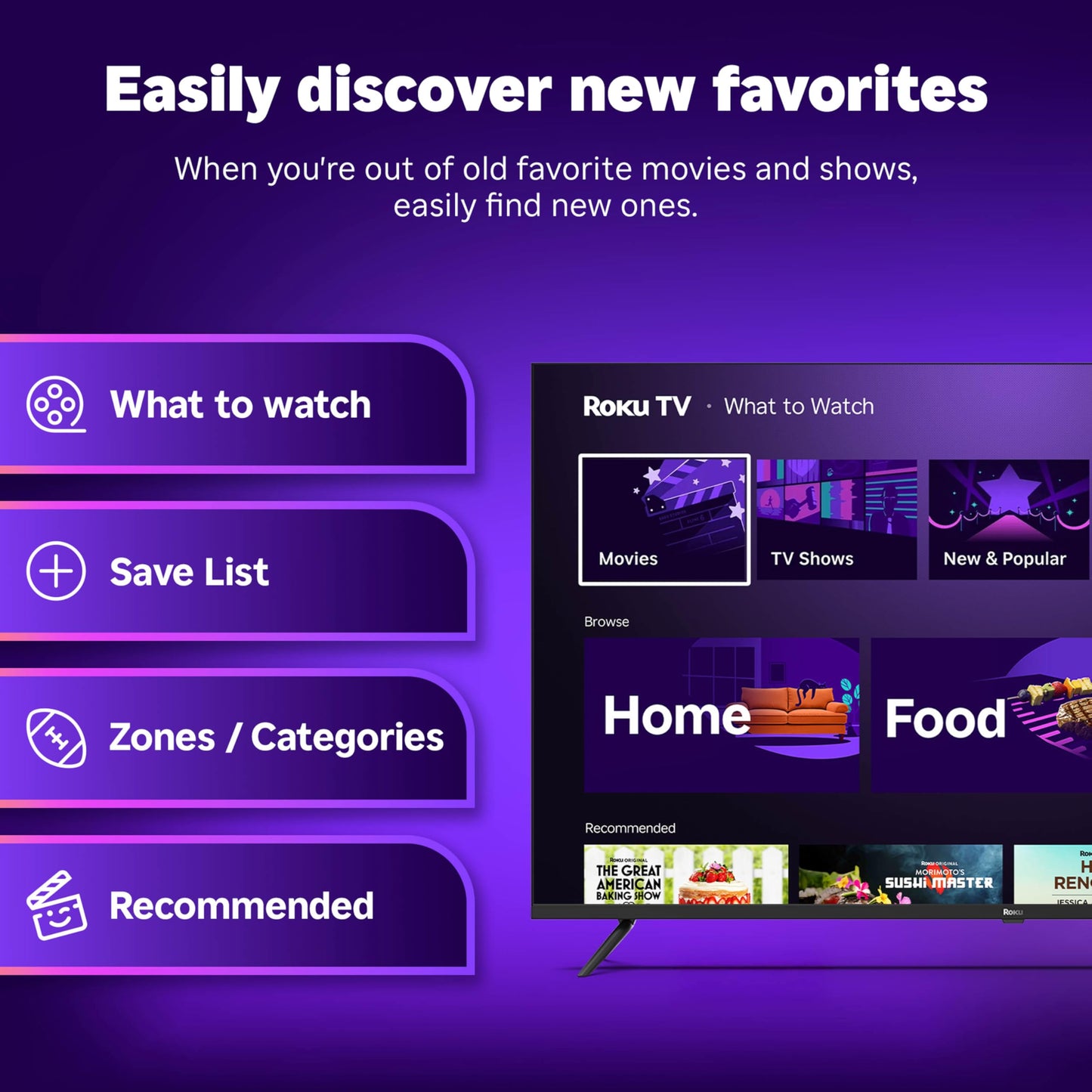 Roku Smart TV – 43-Inch Select Series, 4K HDR TV – RokuTV with Enhanced Voice Remote – Flat Screen LED Television with Wi-Fi for Streaming Live Local News, Sports, Family Entertainment