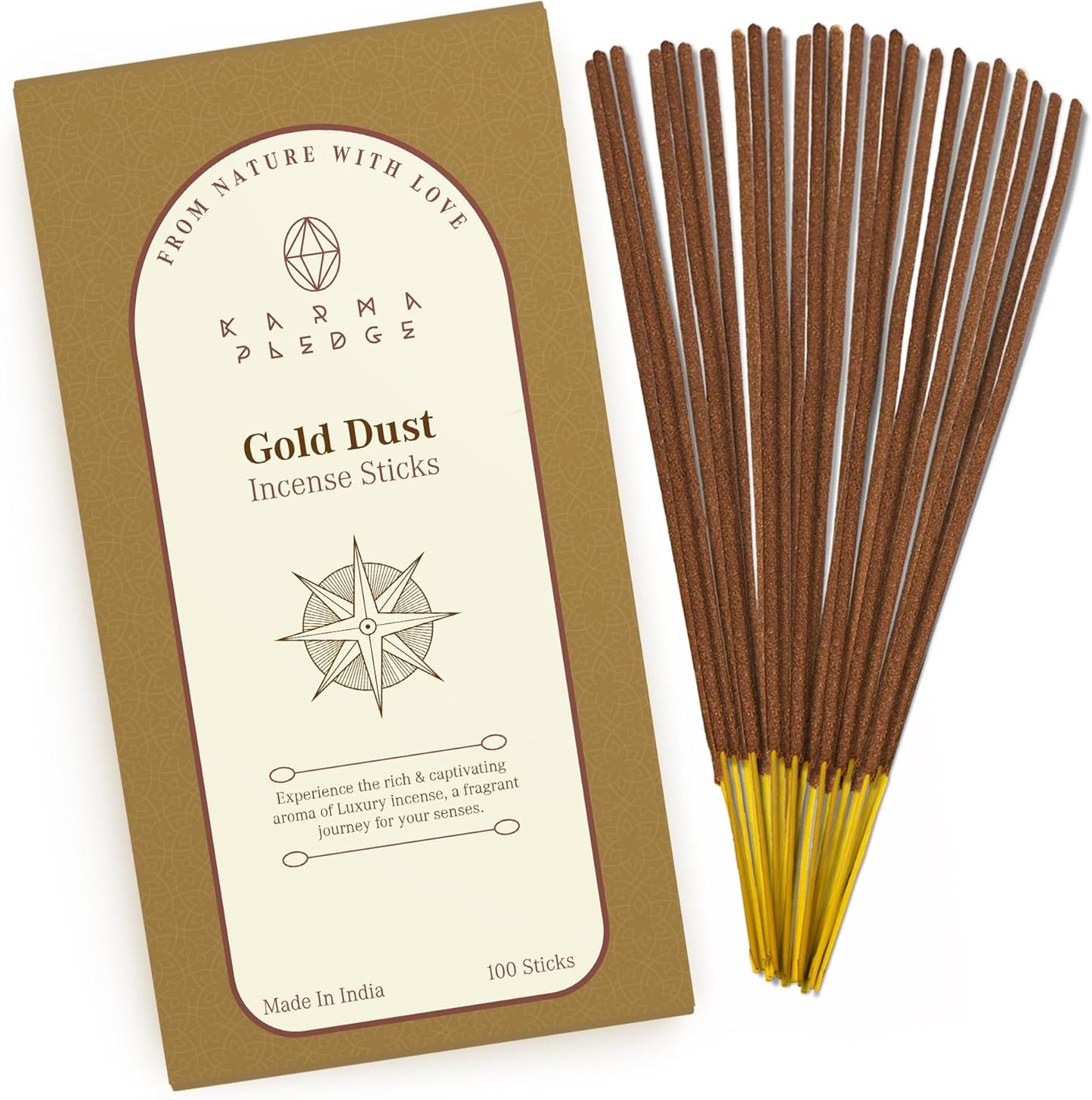 Incense Sticks, White Sage Incense, Made with Natural Ingredients, Hand Rolled Aromatic Masala, 40 Stick Pack, 45-60 Minute Burn Time, Best for Home Fragrance, Meditation, Yoga, Spiritual Healing