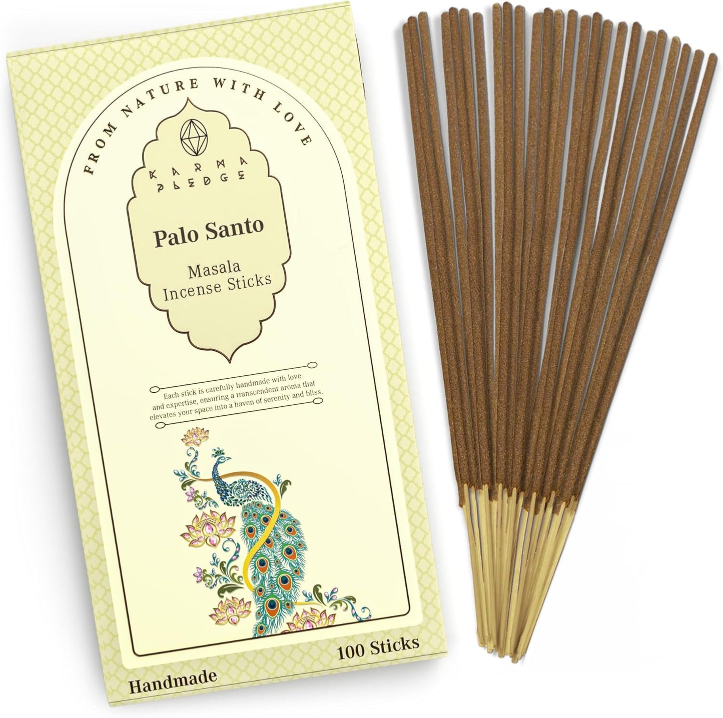 Incense Sticks, White Sage Incense, Made with Natural Ingredients, Hand Rolled Aromatic Masala, 40 Stick Pack, 45-60 Minute Burn Time, Best for Home Fragrance, Meditation, Yoga, Spiritual Healing