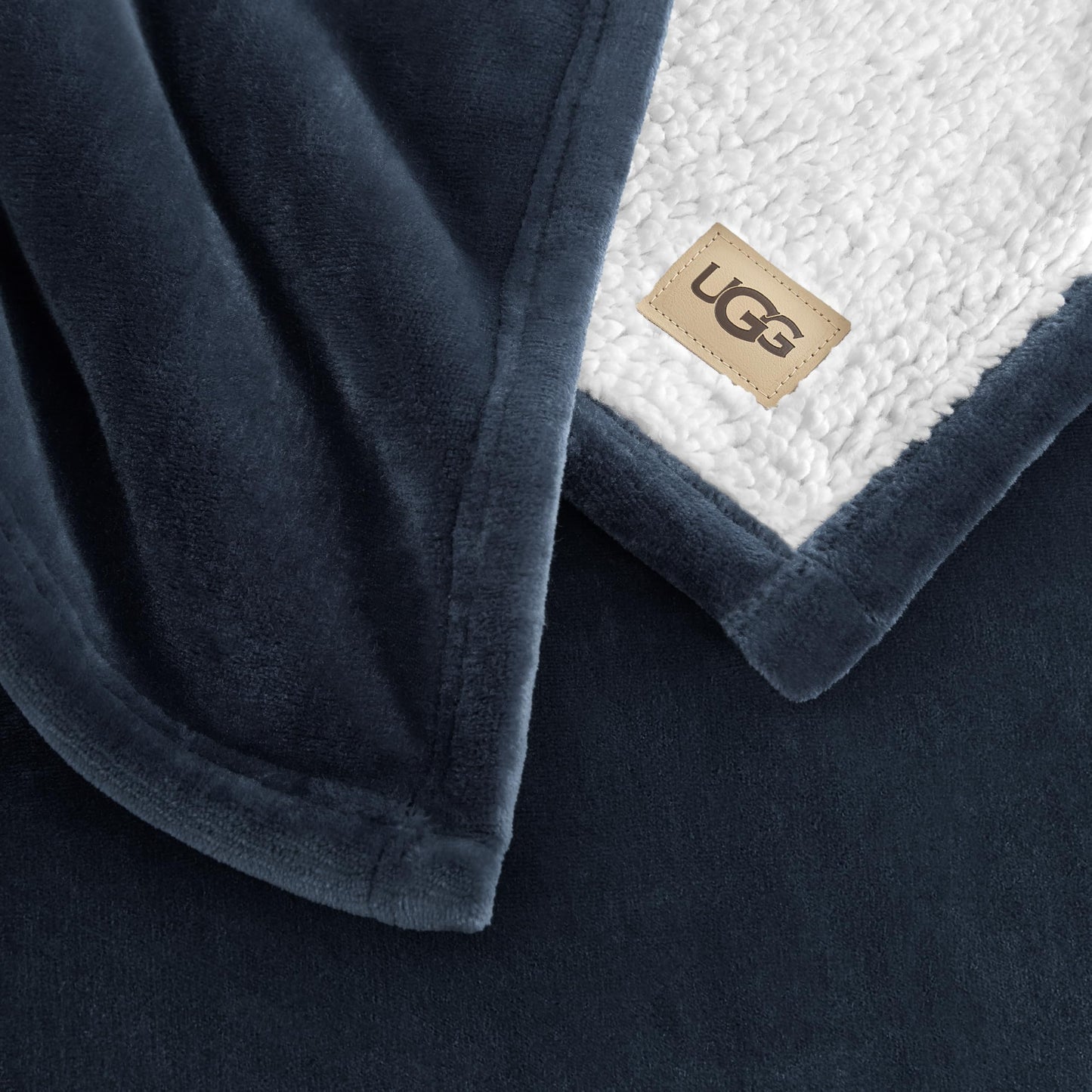 UGG Nita King/California King Blanket Fleece Fluffy Reversible Soft Fuzzy Bedding Cozy Plush Warm Oversized Blanket Machine Washable Bedroom Decor for Big Couch Bed, 110-inch x 90-inch, White Snow