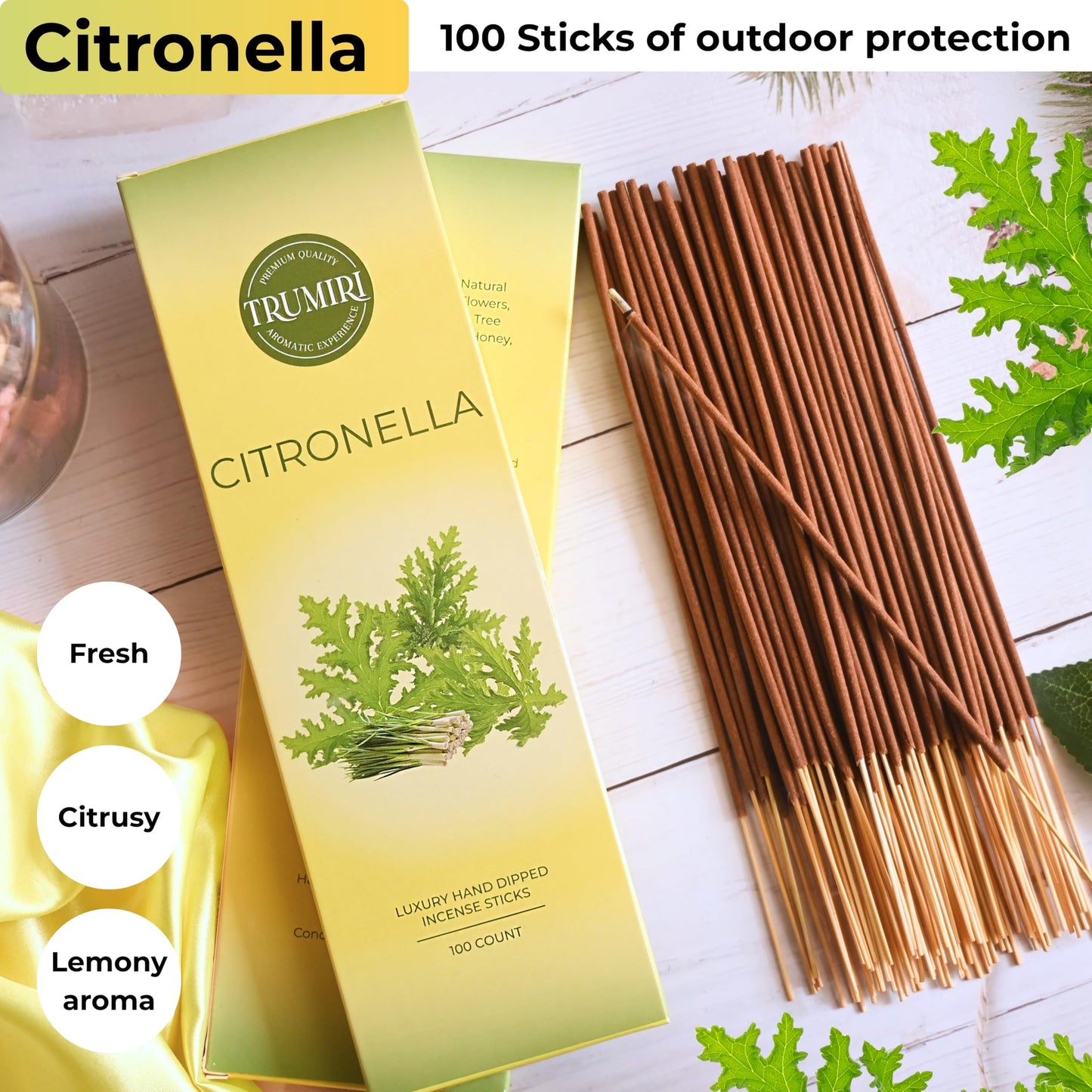 Pine Incense Sticks - Bulk Pack of 100 Insence-Sticks - Made with Natural Pino Oil - Scented Incienso Aromaticos Non Toxic Inscent Insense