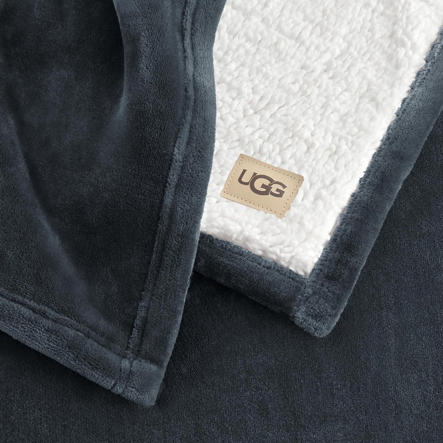 UGG Nita King/California King Blanket Fleece Fluffy Reversible Soft Fuzzy Bedding Cozy Plush Warm Oversized Blanket Machine Washable Bedroom Decor for Big Couch Bed, 110-inch x 90-inch, White Snow