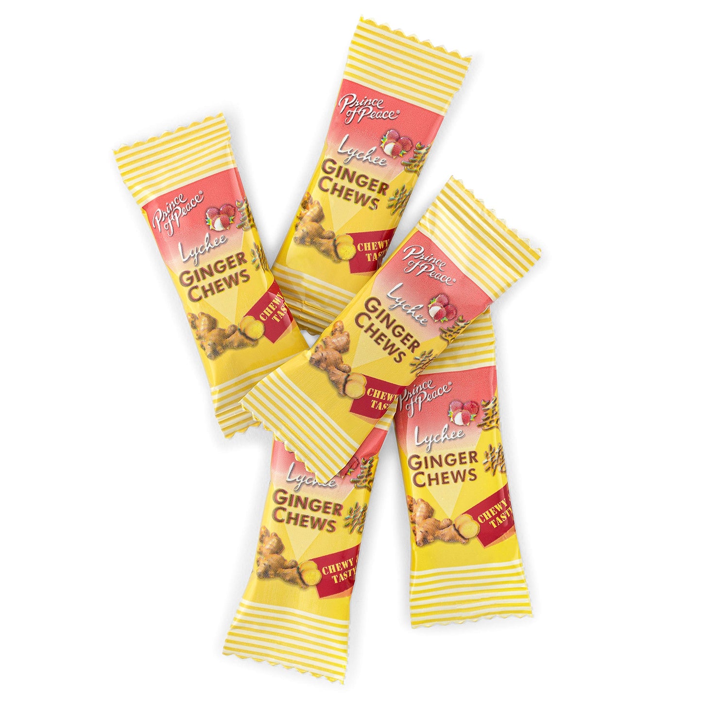 Prince of Peace Ginger Chews With Lemon, 4 oz. Candied Ginger Lemon Candy - 2 Pack