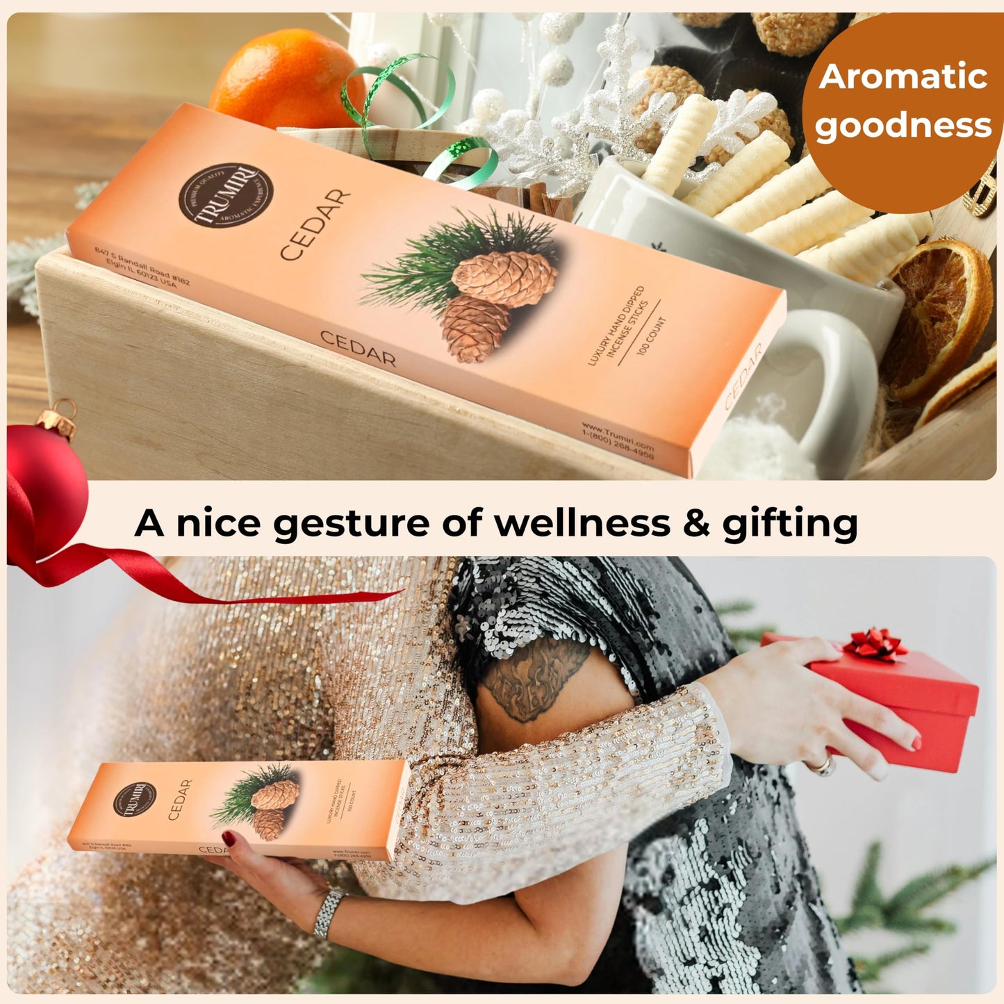 Pine Incense Sticks - Bulk Pack of 100 Insence-Sticks - Made with Natural Pino Oil - Scented Incienso Aromaticos Non Toxic Inscent Insense