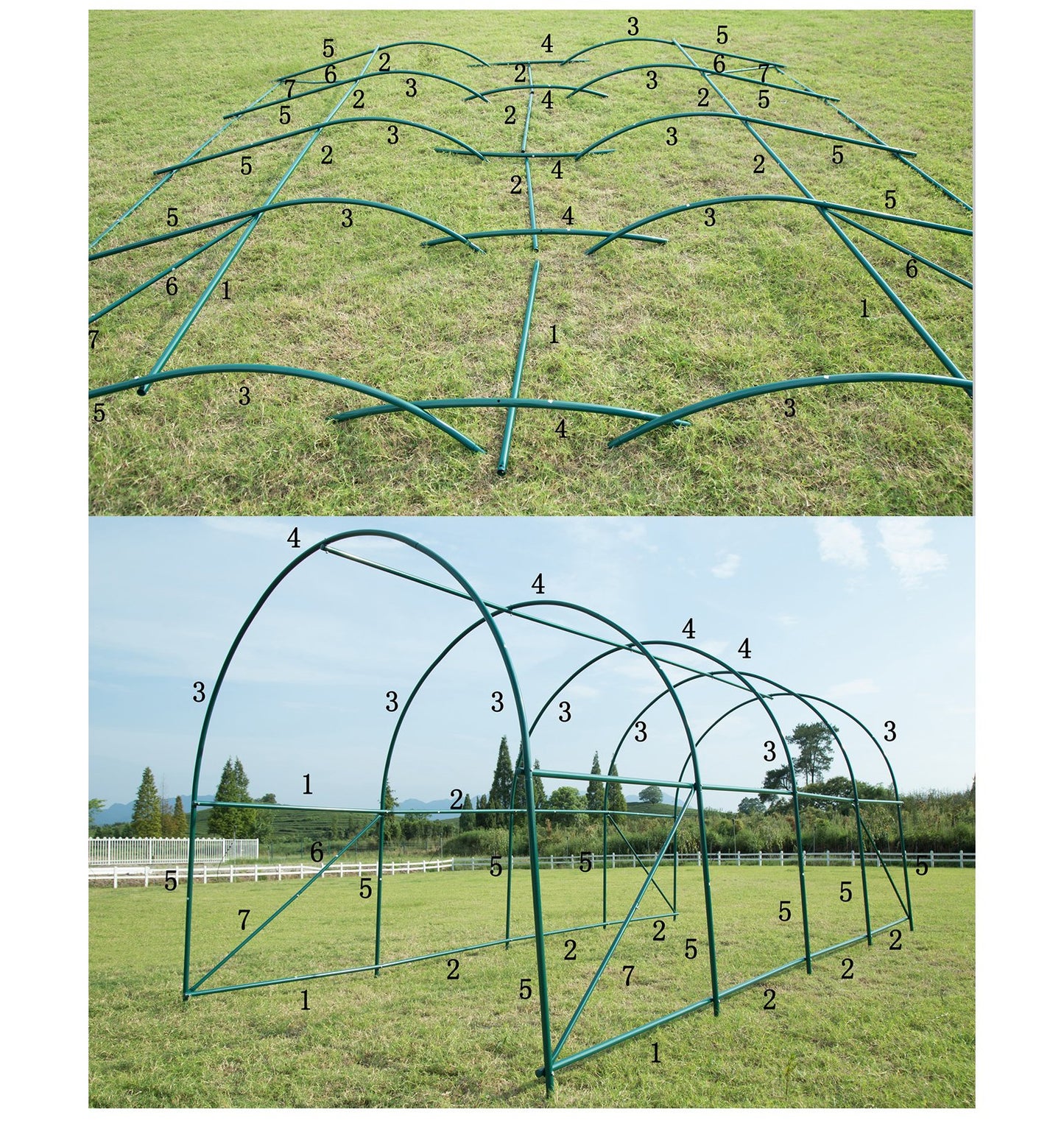 GOJOOASIS Greenhouse Outdoor Green House for Outside Winter Heavy Duty Large Walk-in Tunnel Portable Greenhouses for Backyard Plants Shed (10'x7'x7')