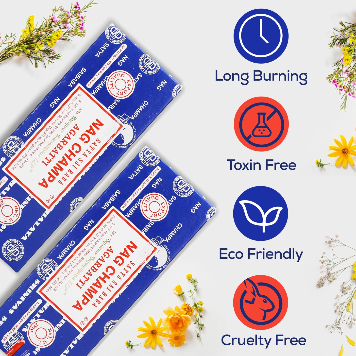 Satya Sai Baba Nagchampa Incense Sticks 250 gm Pack with Raajsee Insence Stick Holder, Inscent Sticks NagChampa Agarbatti, Natural & Chemical Free