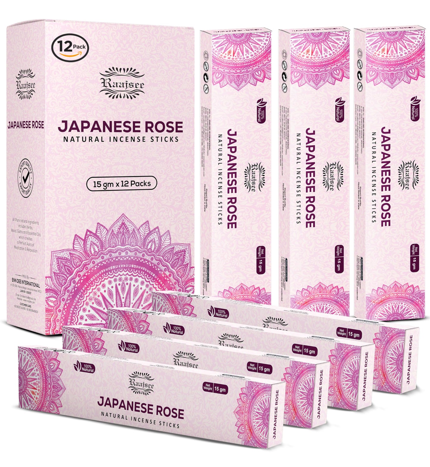 Raajsee Dragons Blood Incense Sticks (180 gm), 100% Pure Organic Natural Hand Rolled Free from Chemicals, (Pack of 12) Visit The raajsee Store