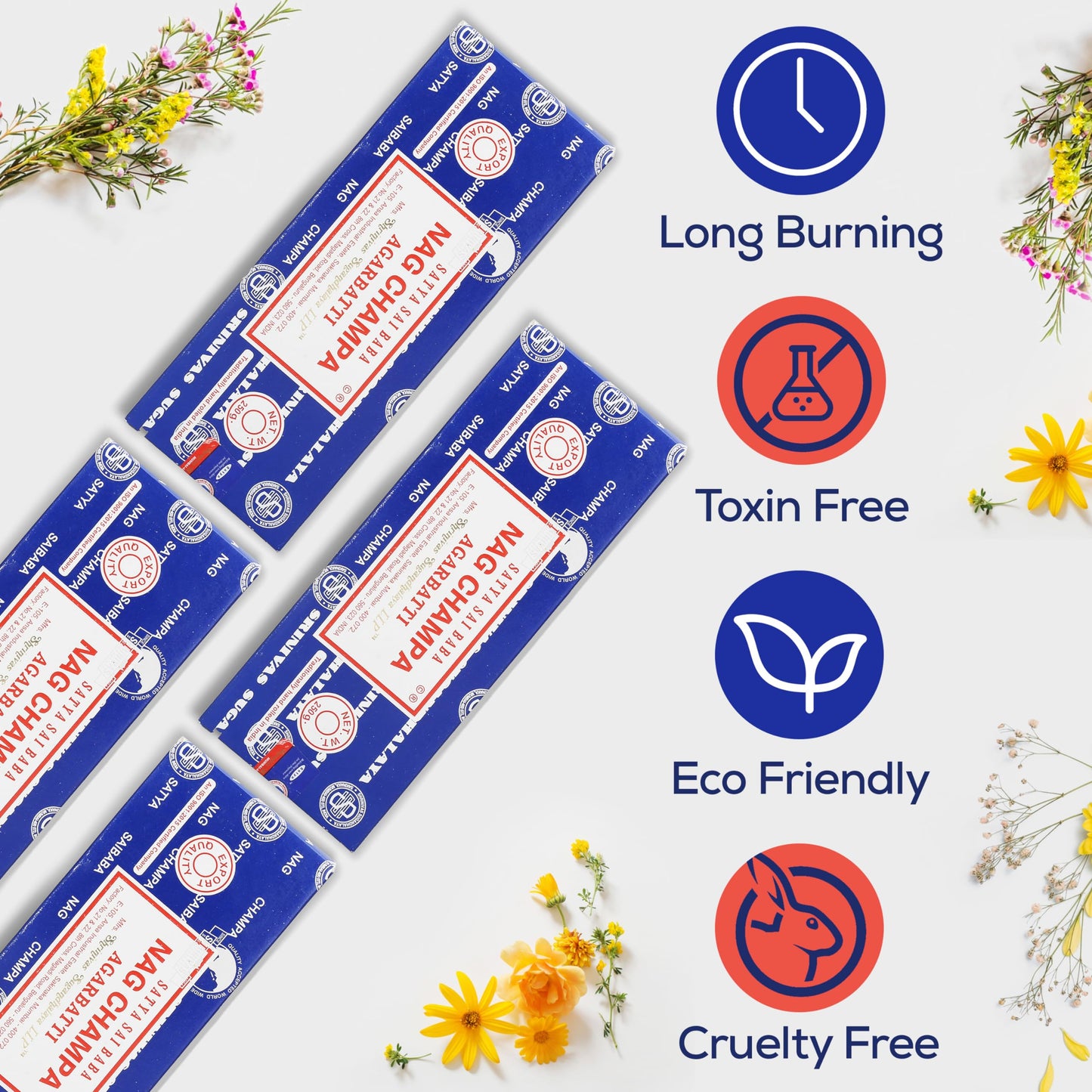 Satya Sai Baba Nagchampa Incense Sticks 250 gm Pack with Raajsee Insence Stick Holder, Inscent Sticks NagChampa Agarbatti, Natural & Chemical Free