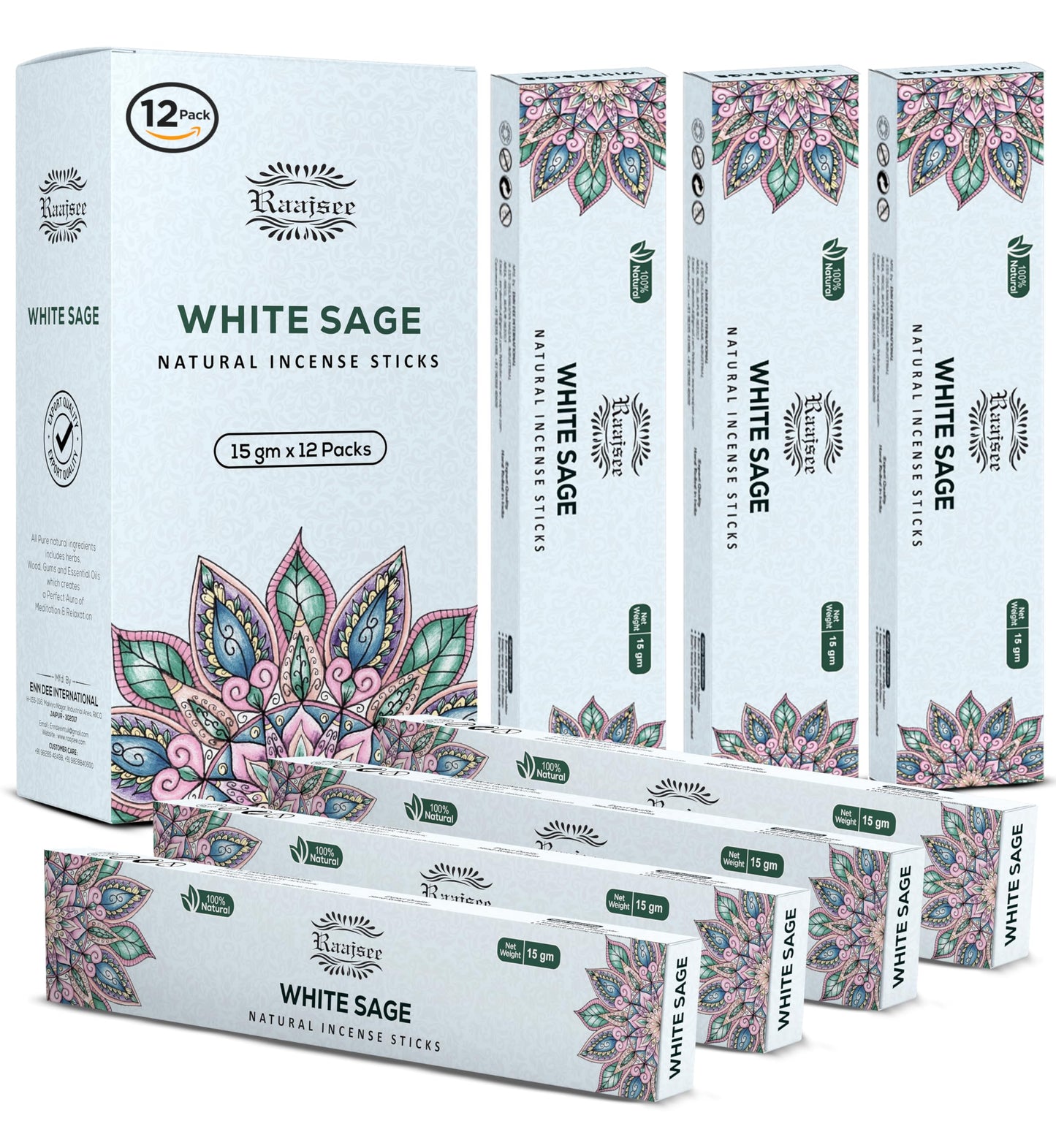 Raajsee Dragons Blood Incense Sticks (180 gm), 100% Pure Organic Natural Hand Rolled Free from Chemicals, (Pack of 12) Visit The raajsee Store