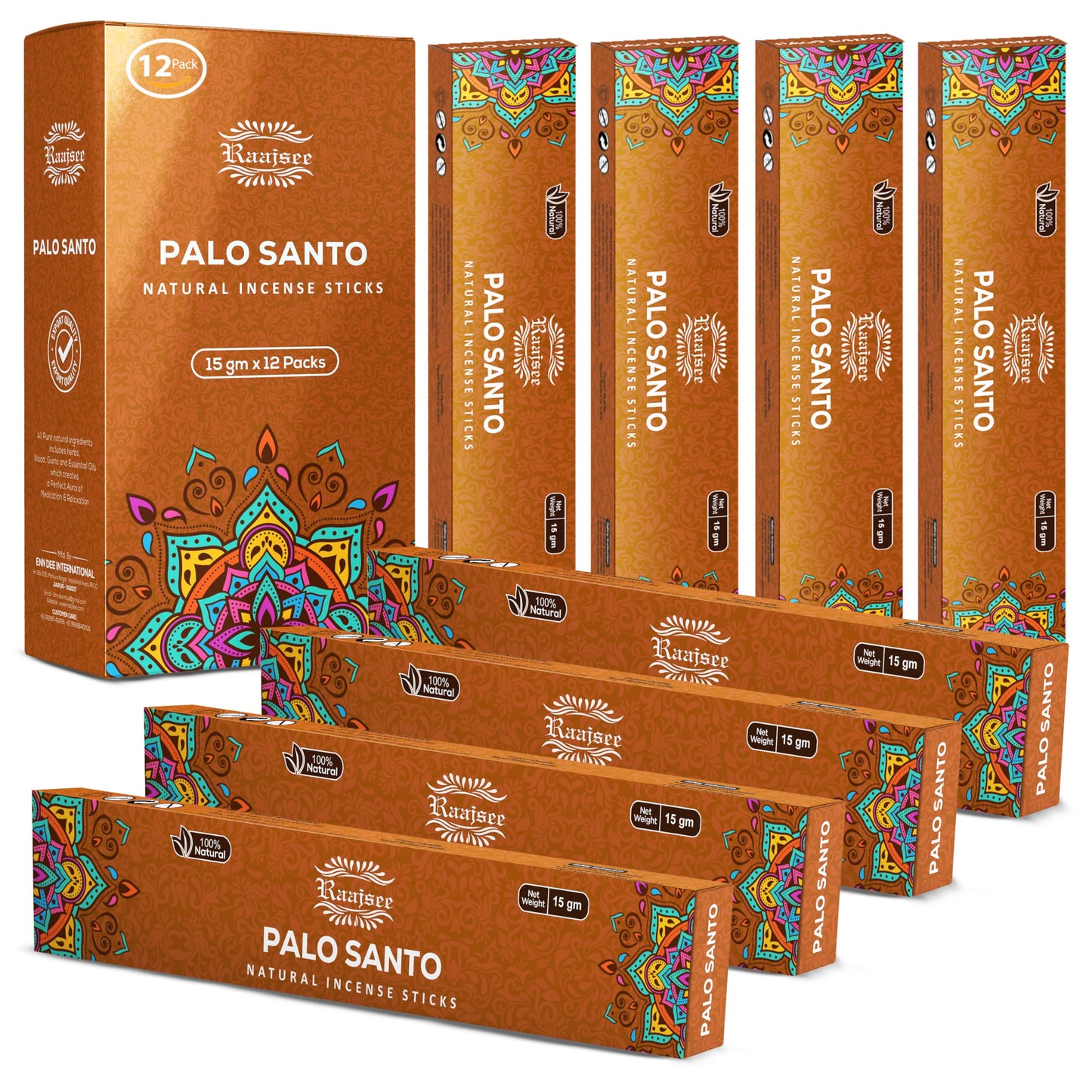 Raajsee Dragons Blood Incense Sticks (180 gm), 100% Pure Organic Natural Hand Rolled Free from Chemicals, (Pack of 12) Visit The raajsee Store